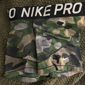 Nike Dri-FIT Compression Shorts in Olive Green and Black
